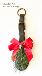 Holiday Decor: Rustic Equestrian Leather Ornament Door Greeter Horse Gift Mantel Decor - 3 sizes available