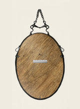 Load image into Gallery viewer, Porta Leather Mirror 28x20 Oval, with Royal Portuguese Black Bit