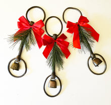 Load image into Gallery viewer, Holiday Decor: Rustic Iron Equestrian Bit Door Greeter Horse Gift