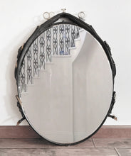 Load image into Gallery viewer, Leather &amp; Brass Lunging Mirror - Horse Lovers, Farmhouse Chic