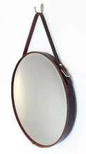 Load image into Gallery viewer, Leather Strap Circle Mirror, Assorted Sizes &amp; Colors (18&quot;, 24&quot;, 30&quot;)